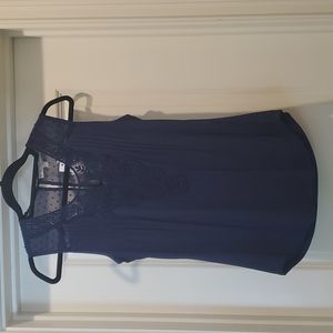 NWT! Daniel Rainn Ranella Chrochet Front Keyhole Knit top